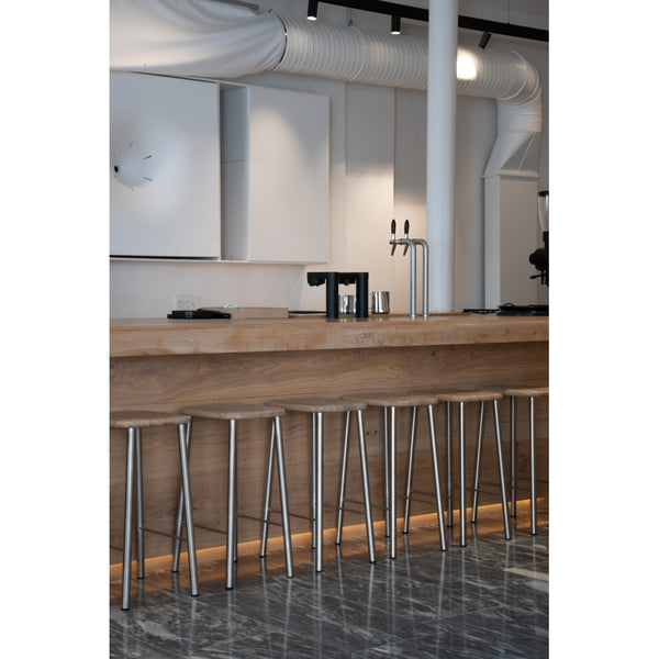 raawii Bird Bar Stool 65 Bar Stool Stainless steel / oak