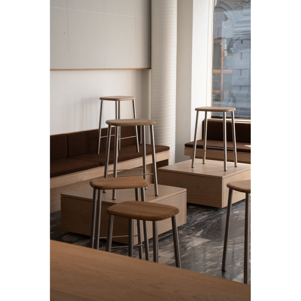 raawii Bird Bar Stool 75 Bar Stool Stainless steel / oak