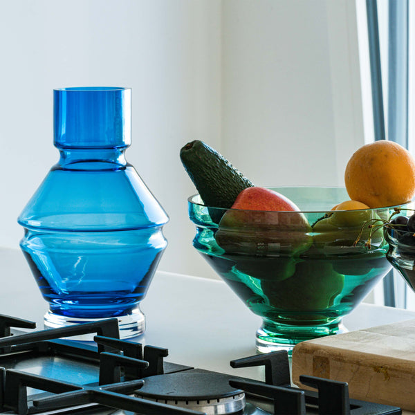 raawii Nicholai Wiig-Hansen - Relæ - glasvase - large Vase aquamarine blue