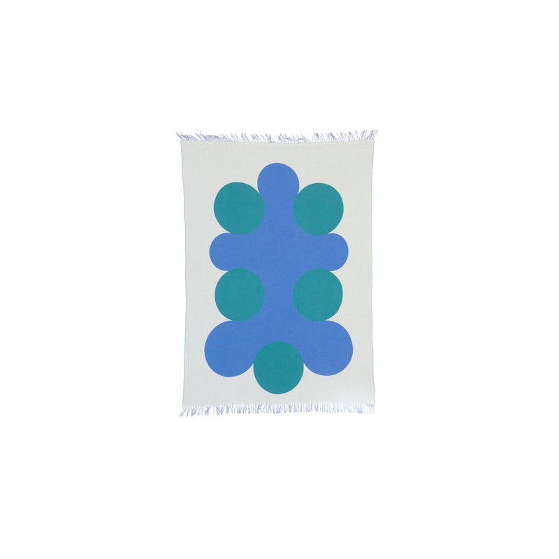 raawii Olimpia Zagnoli - Teenagers from Mars - blanket Blanket White/blue/leaf